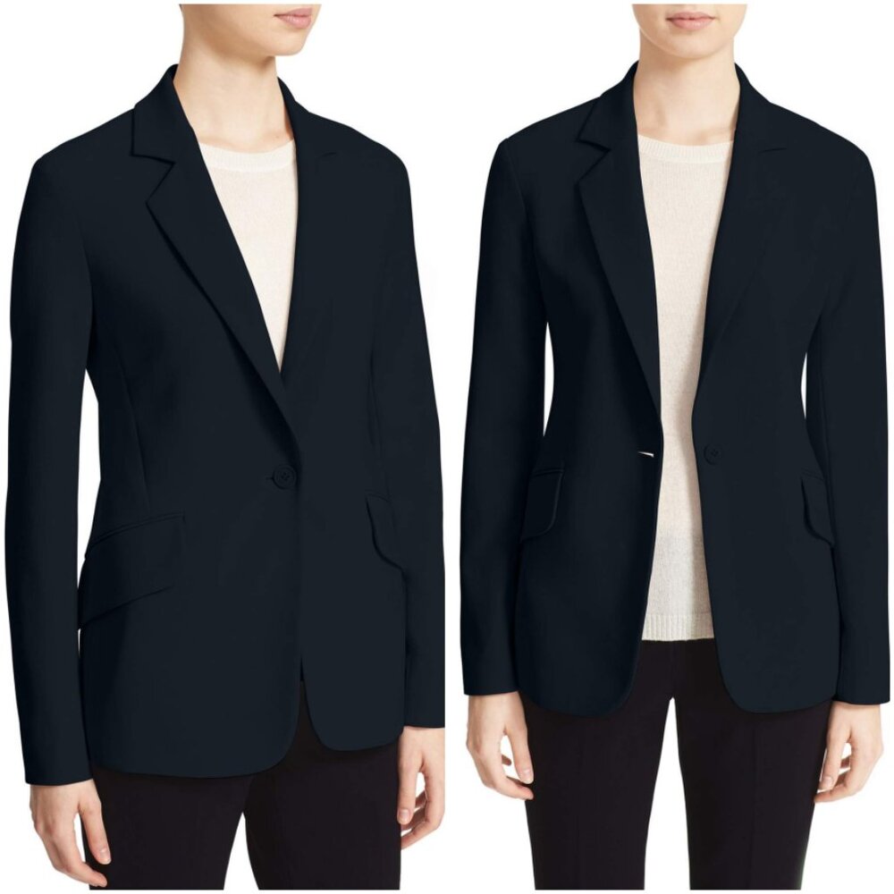 NWT Theory Women's Brixmill Befit One‎ Button Blazer Jacket Navy Size 2, 4 $445